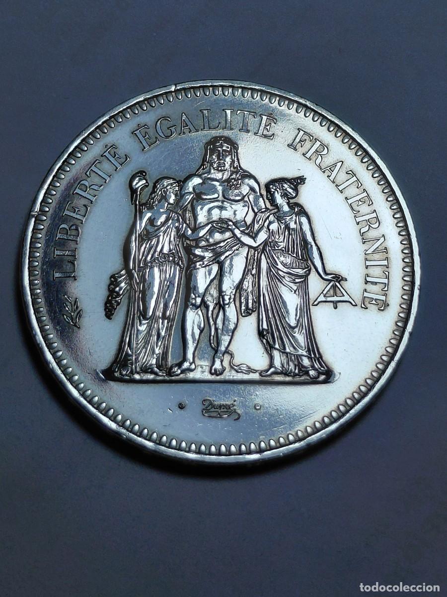 Monedas antiguas de Europa: FRANCIA - 50 FRANCS 1977 KM941 H&eacute;rcules - PLATA
