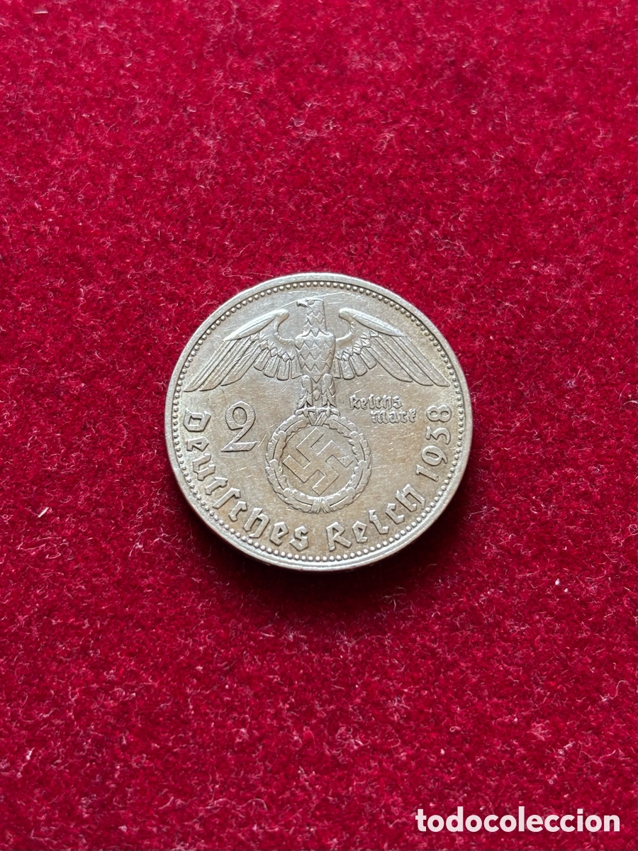Monedas antiguas de Europa: 2 MARCOS 1938-B ALEMANIA NAZI