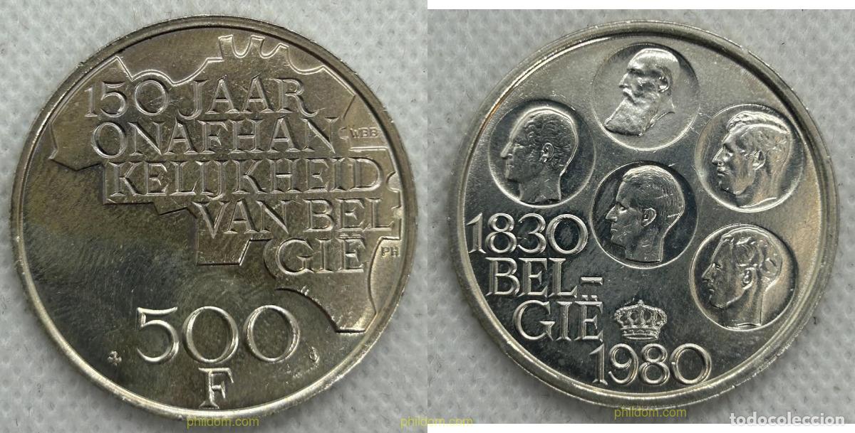 Monedas antiguas de Europa: 4111 BELGICA 1980 500 FRANCS 1980 BELGIUM