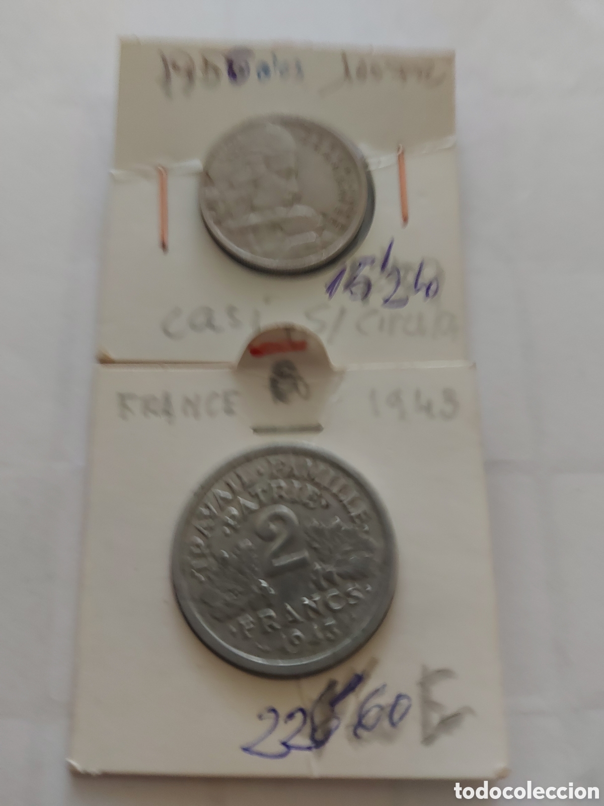 Monedas antiguas de Europa: 2 monedas deFrancia an - Foto 1