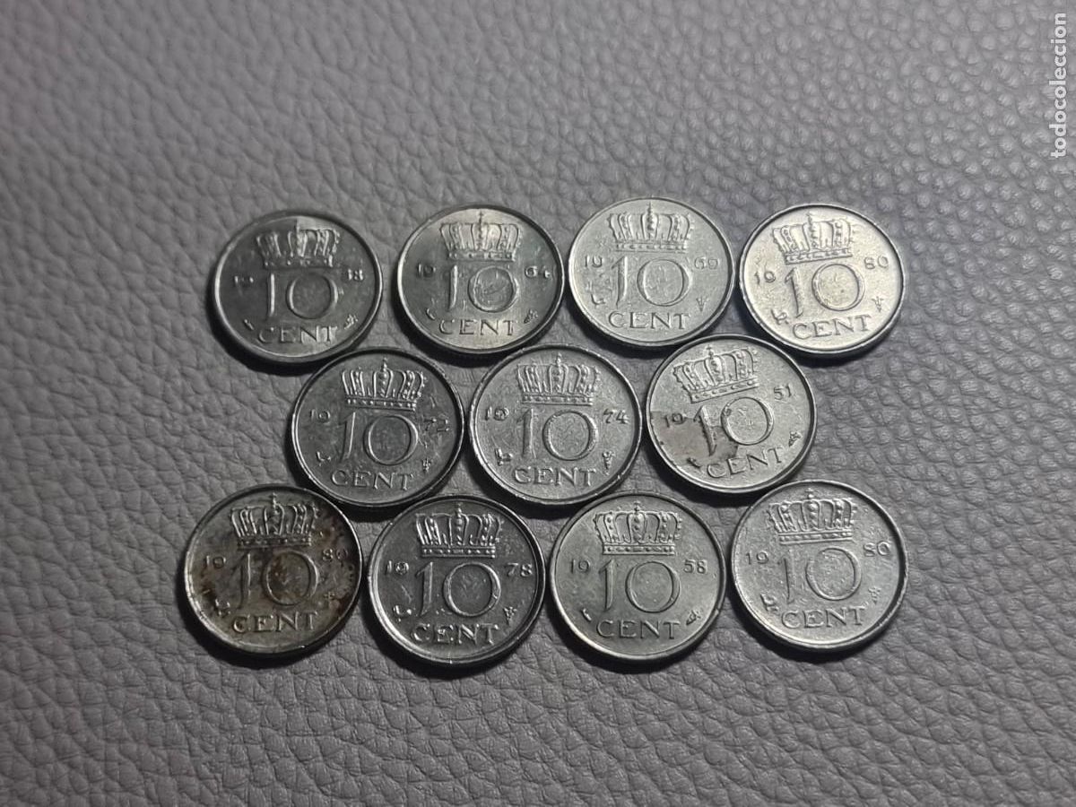 Monnaies anciennes de Europe: 11 MONEDAS 10 CENTIMOS PAISES BAJOS