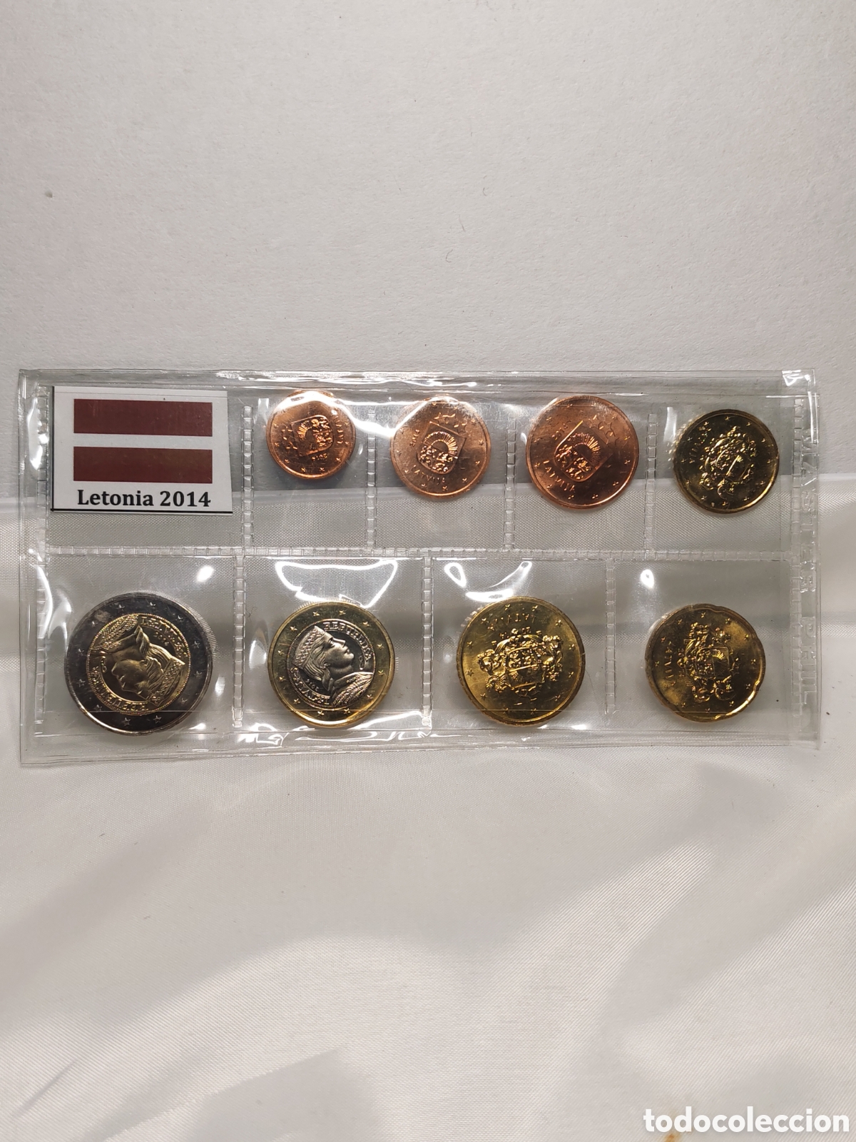 Monedas antiguas de Europa: Letonia. Serie completa sin circular. 2014. Euro