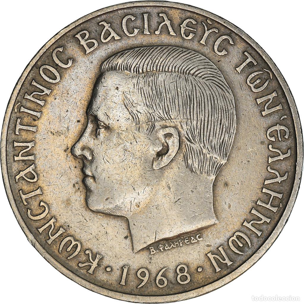 Monedas antiguas de Europa: [#951249] Moneda, Grecia, 10 Drachmai, 1968, MBC, Cobre - n&iacute;quel