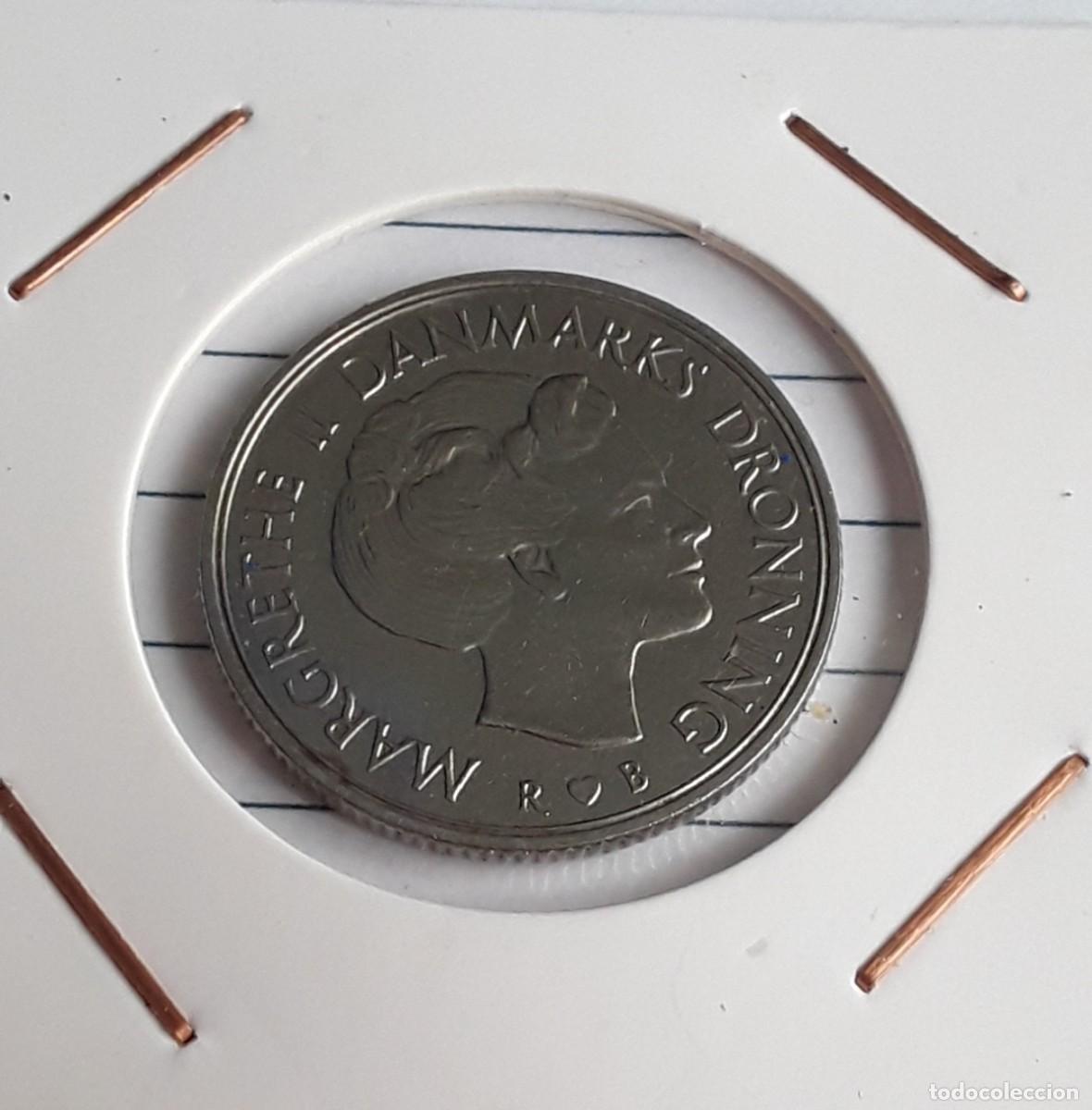 Moedas antigas da Europa: Moneda de 1 Krone de Dinamarca 1985: Un tesoro de la era de Margrethe II