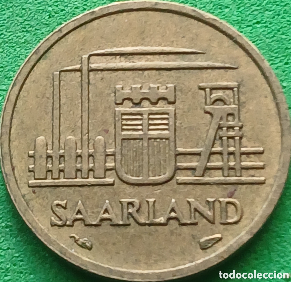 Monedas antiguas de Europa: Sarre - Protectorado de Sarre 10 francos 1954 km#1
