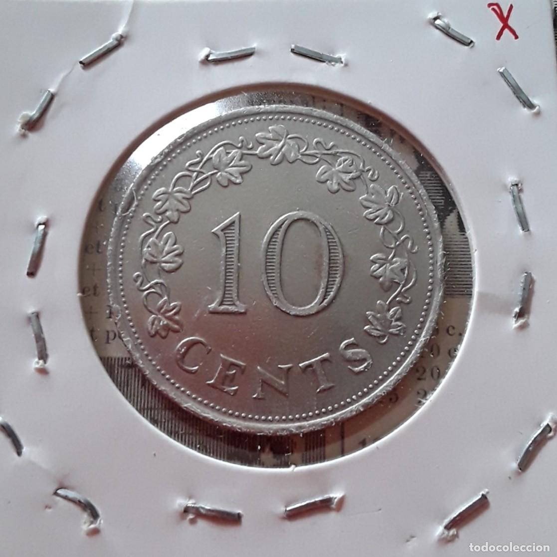 Monedas antiguas de Europa: 10 centimos de Malta de 1972 - Foto 2