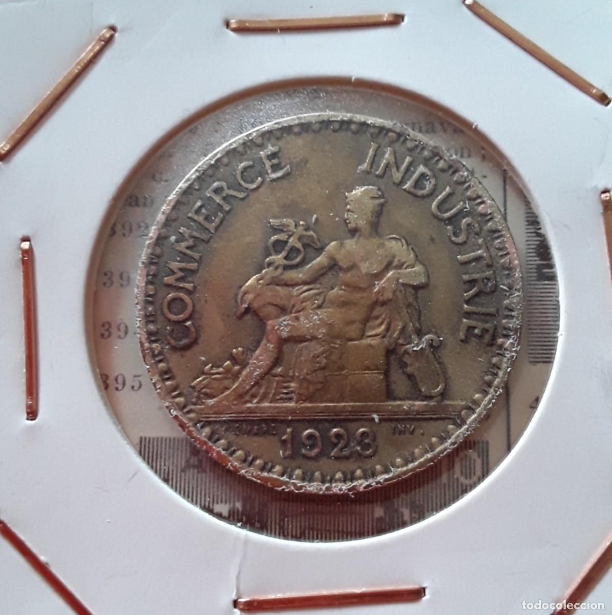 Old Coins of Europe: MONEDA DE 2 FRANCOS DE LAS C&Aacute;MARAS DE COMERCIO DE FRANCIA 1923