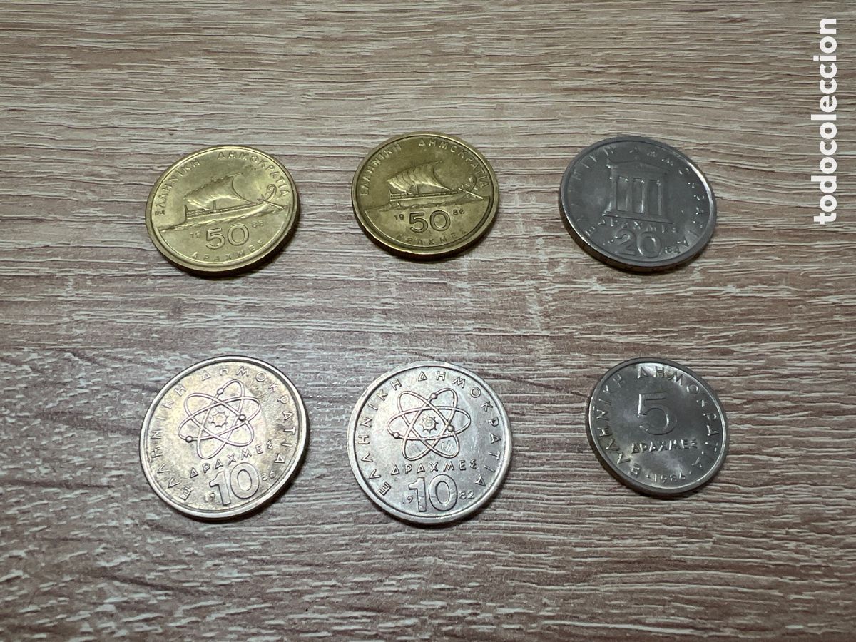 Monedas antiguas de Europa: LOTE DE 6 MONEDAS DE GRECIA