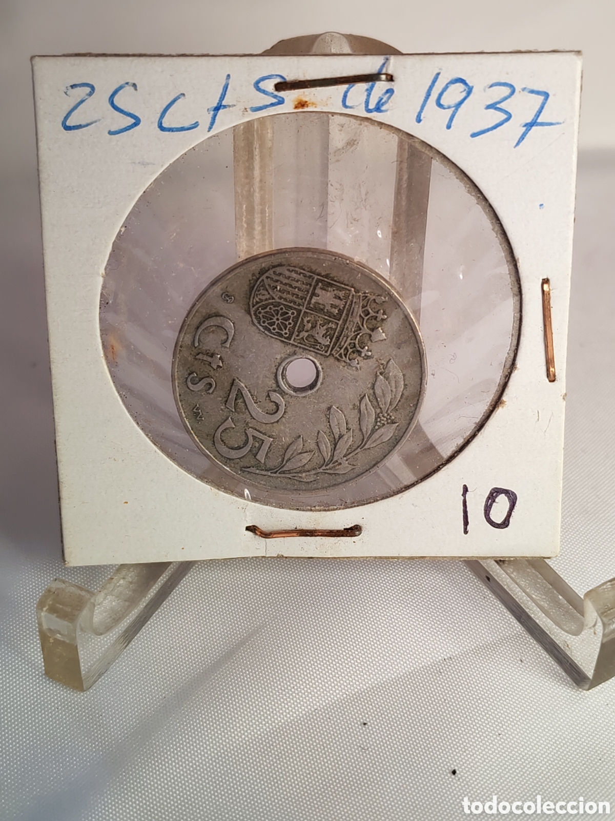 Monedas antiguas de Europa: Espa&ntilde;a. 25 centimos. 1937.