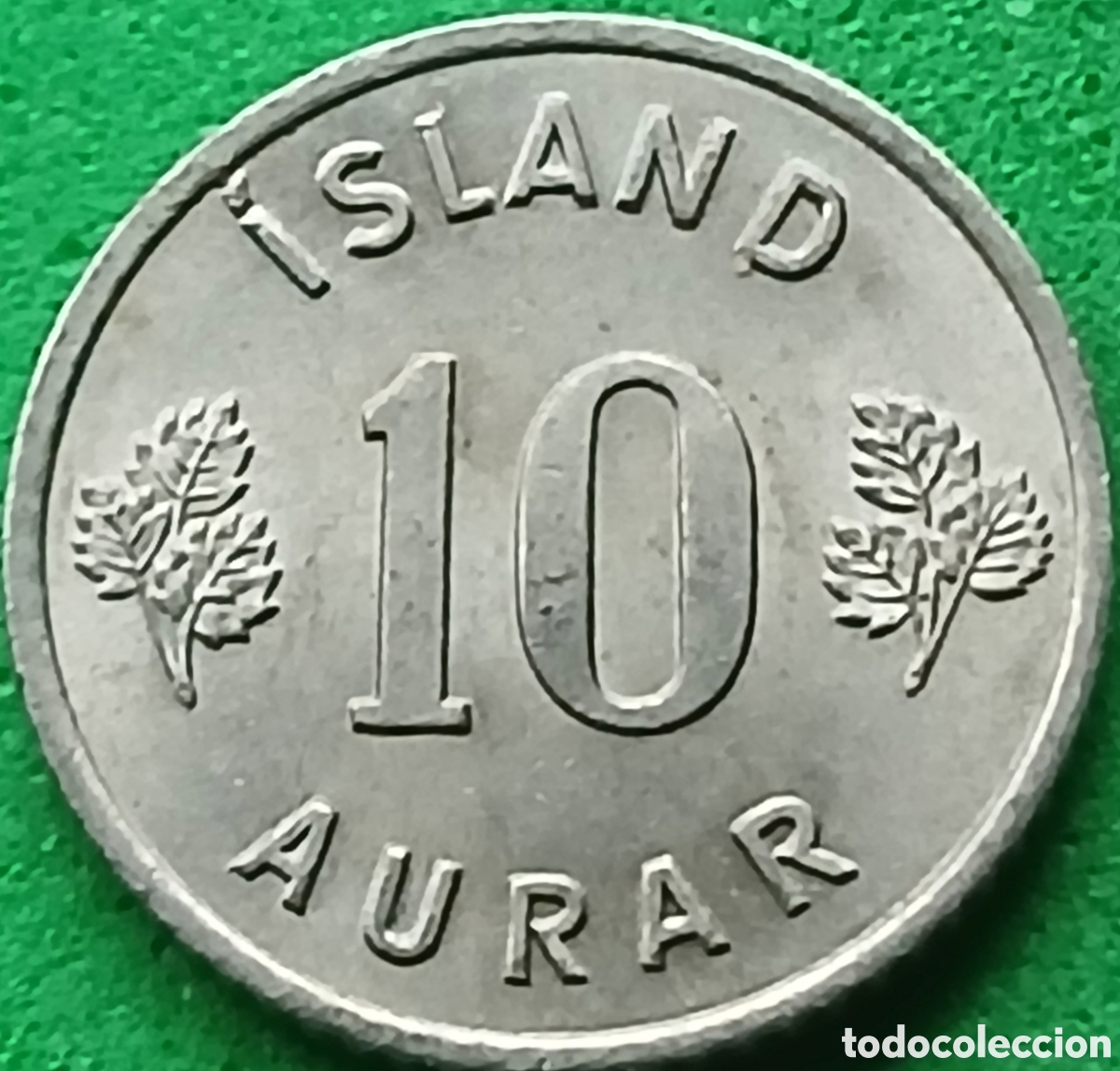 Monete antiche di Europa: Islandia 10 aurar 1965 km#10