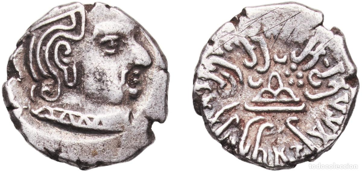 Monedas antiguas de Europa: India (ancient) Western Satraps 278 - 295 AR Drachm - Bhartrdāman Silver 2.35g VF BMC Delhi 666 AM