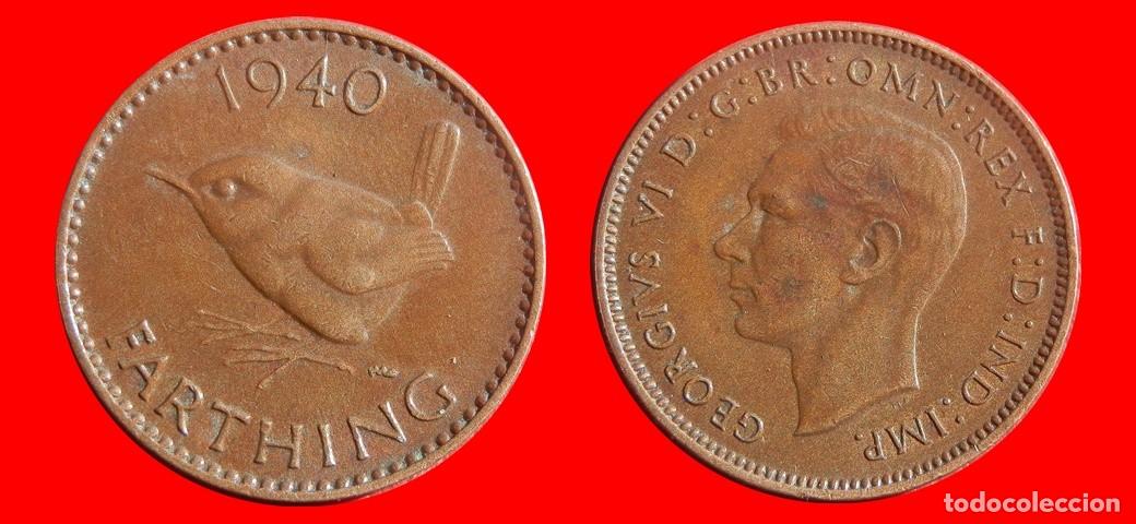 Monedas antiguas de Europa: 1 FARTHING 1940 INGLATERRA REINO UNIDO-142791