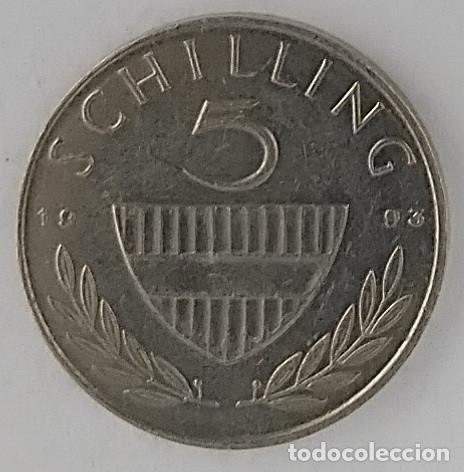 Monedas antiguas de Europa: AUSTRIA 5 chelines 1993 - Foto 2