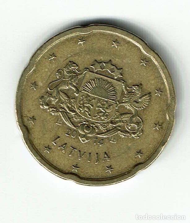 Monedas antiguas de Europa: LETONIA 20 CENT 2014 - C&Eacute;NTIMOS DE EURO - Foto 1