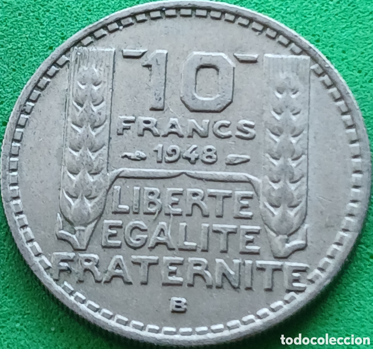 Monedas antiguas de Europa: Francia 10 francos 1948 B Beaumont-le-Roger km#909