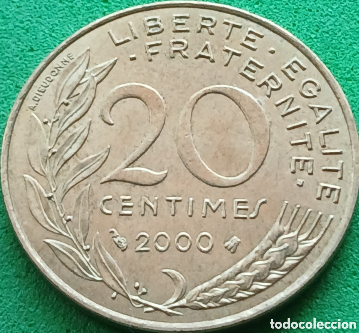 Monedas antiguas de Europa: Francia 20 centimos 2000 km#930