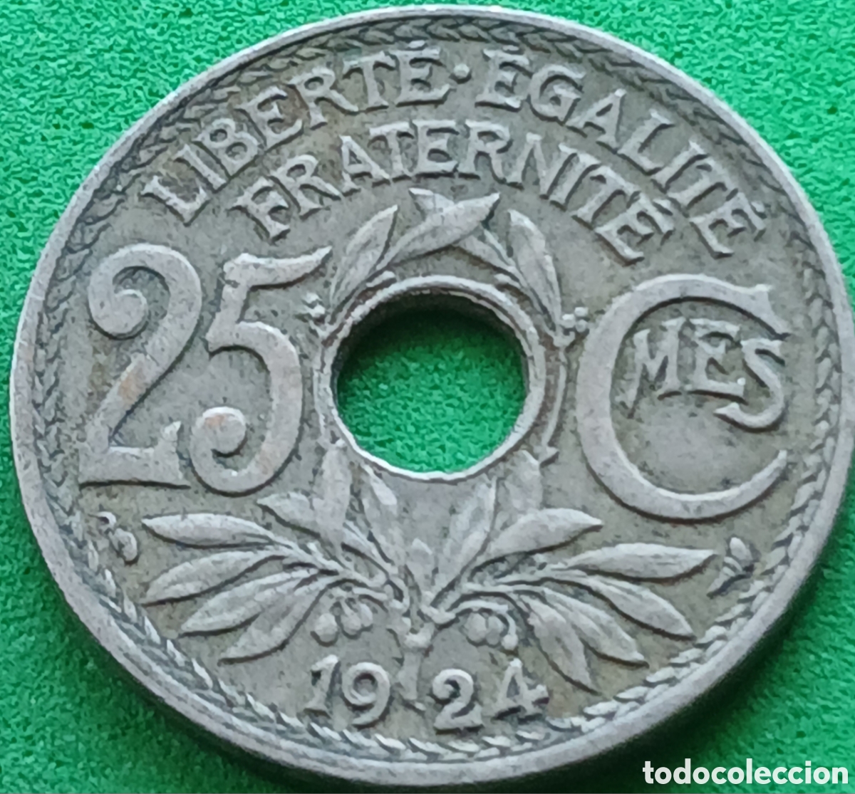Alte M&uuml;nzen aus Europa: Francia 25 centimos 1924 km#867a
