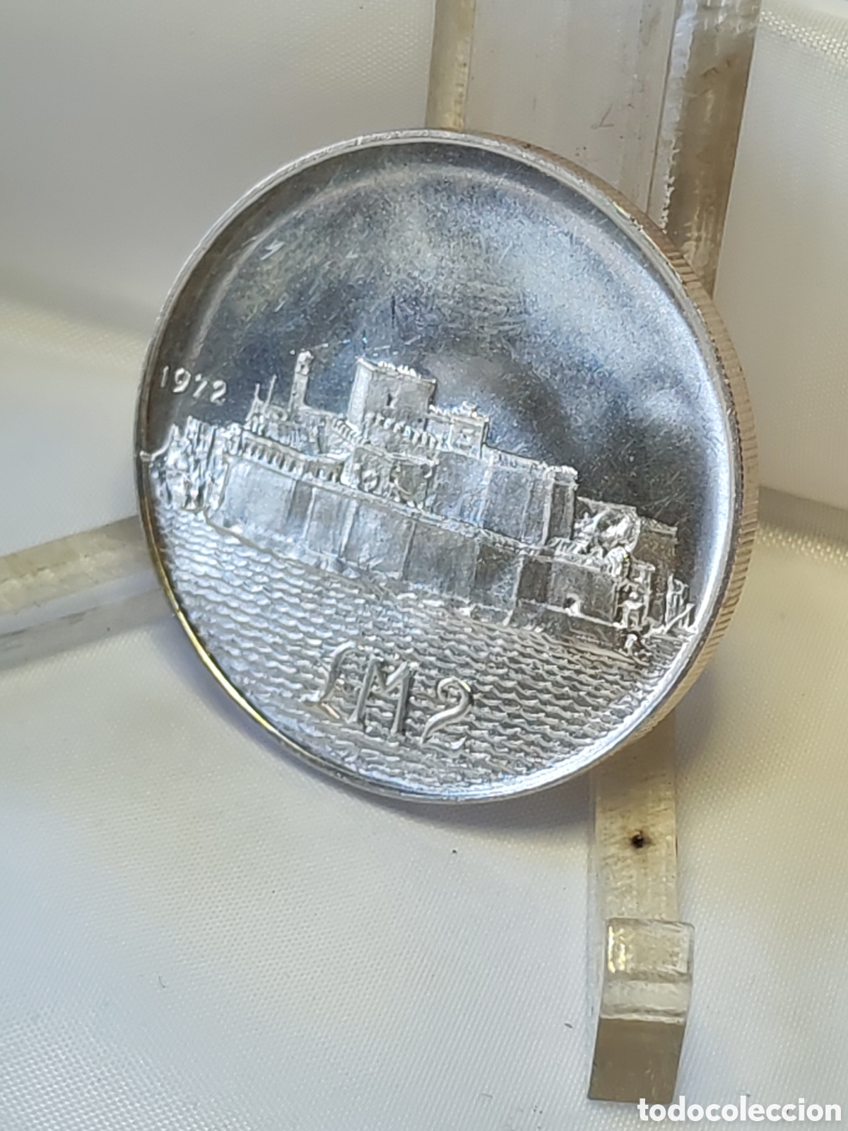 Monedas antiguas de Europa: Malta. Medalla de plata 2 liras Maltesas. 1972.