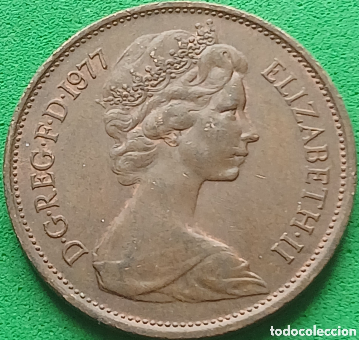Monedas antiguas de Europa: Reino Unido 2 new pence 1977 km#916