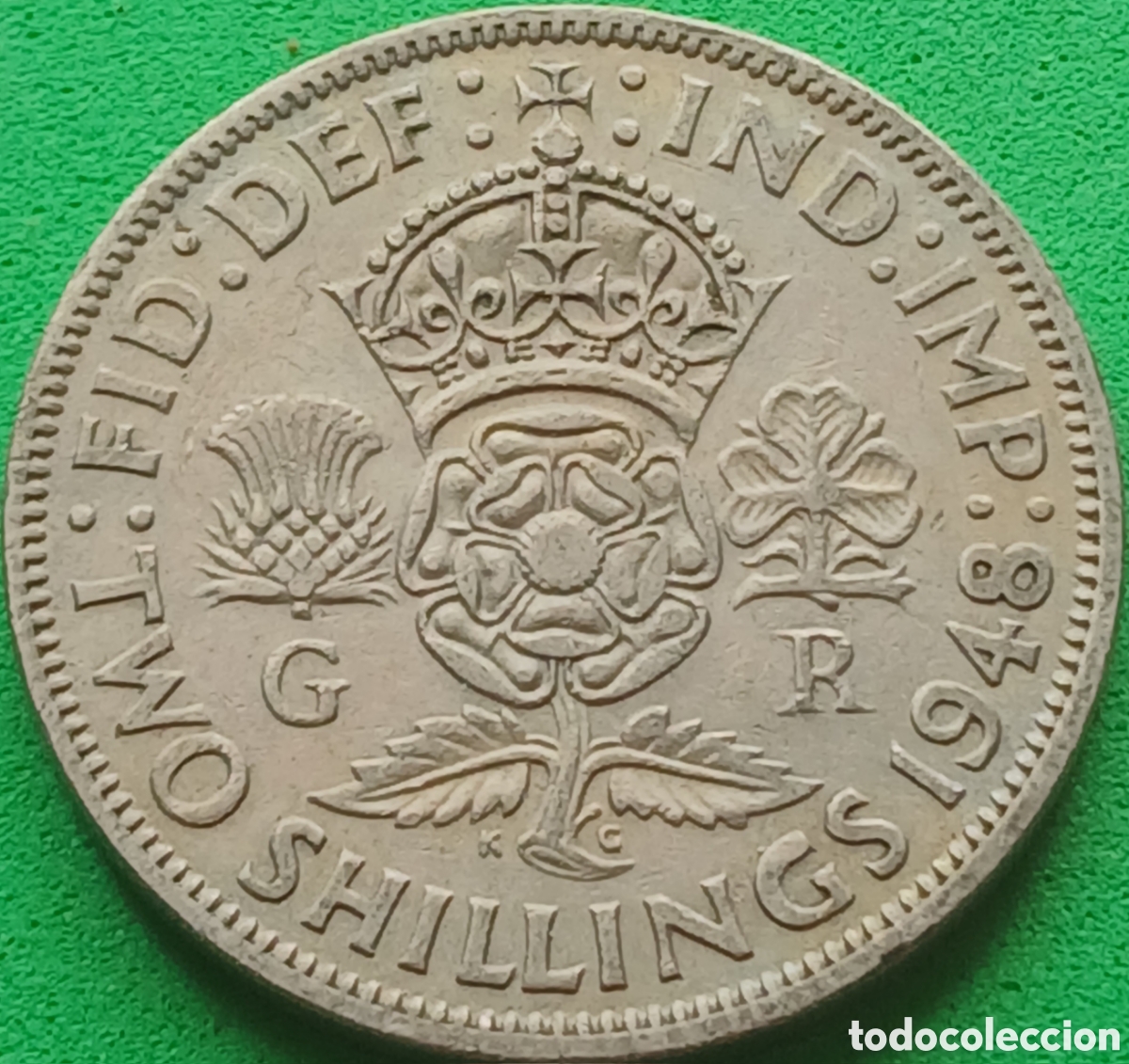 Monedas antiguas de Europa: Reino Unido two shillings 1948 km#865