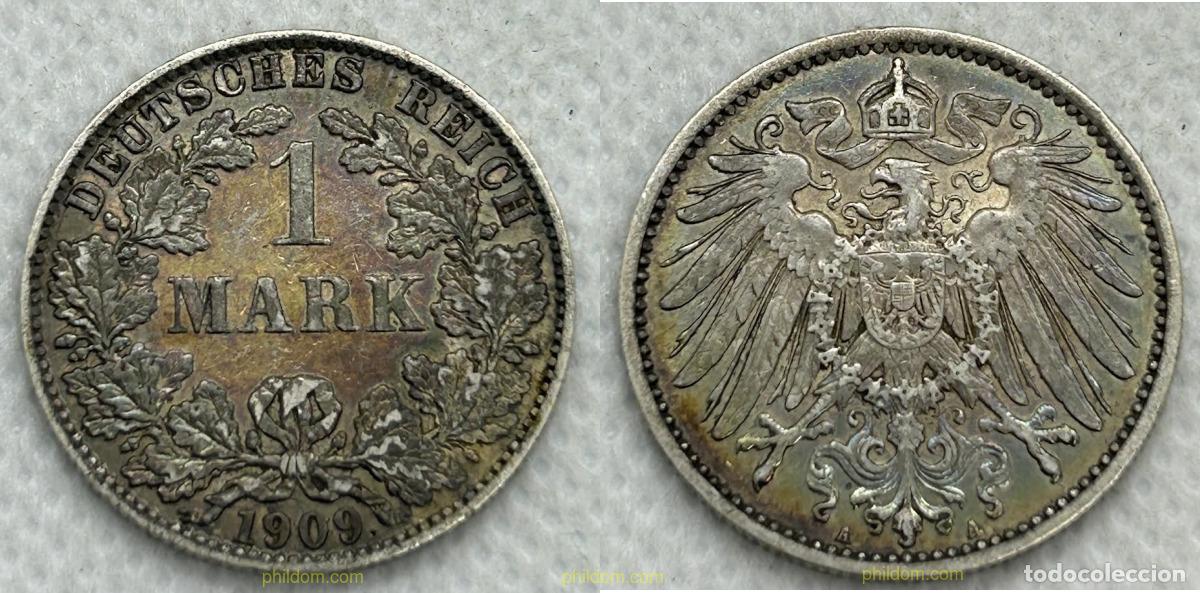 Monedas antiguas de Europa: 3767 ALEMANIA 1909 ALEMANIA 1 MARK 1909 A BERLIN