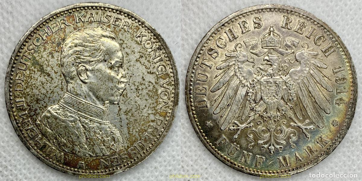 Monedas antiguas de Europa: 2642 ALEMANIA 1914 GERMANY PRUSSIA 5 MARK 1914