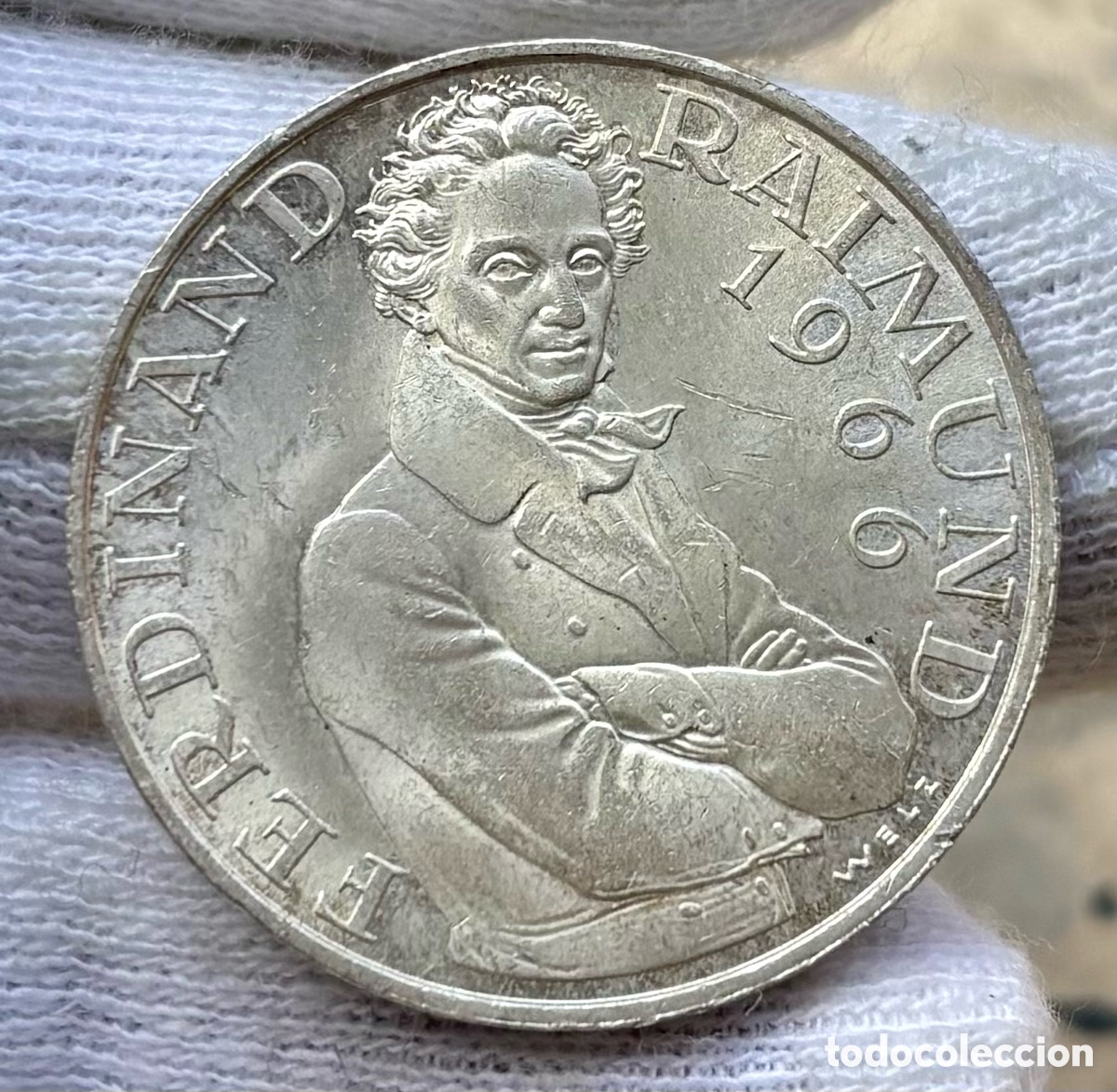 Monedas antiguas de Europa: Moneda PLATA AUSTRIA 25 Chelines 1966. Ferdinand Raimund . Shillings