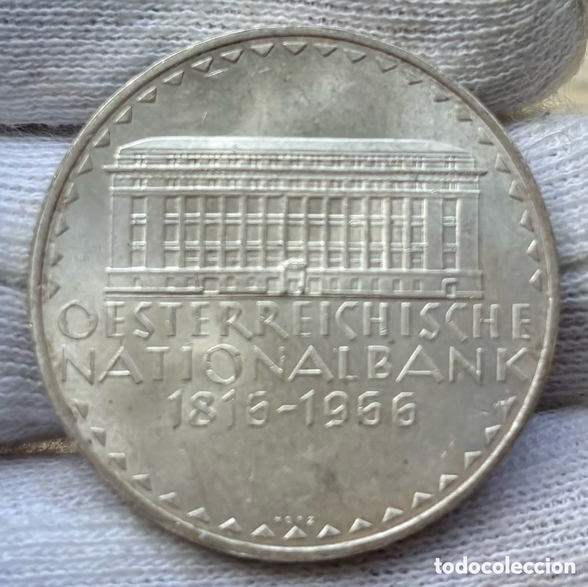 Monedas antiguas de Europa: Moneda PLATA AUSTRIA 50 Chelines 1966. 150th Banco Nacional. Shillings