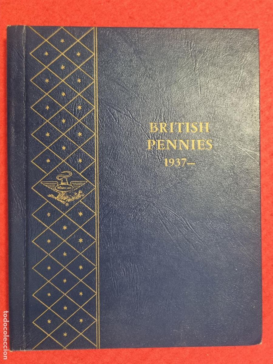 Monedas antiguas de Europa: COLECCION DE 19 MONEDAS 1 PENIQUES PENNY INGLATERRA BRITISH DESDE 1936 EN ALBUM MBC+ ORIGINALES