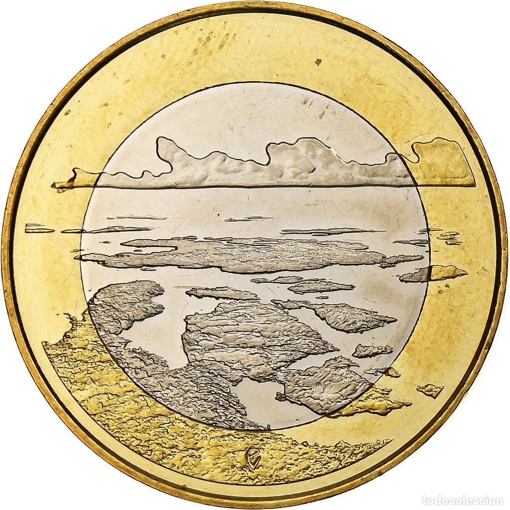 Monedas antiguas de Europa: [#1305393] Finlandia, 5 Euro, Archipelago Sea, 2018, Vantaa, Bimet&aacute;lico, SC