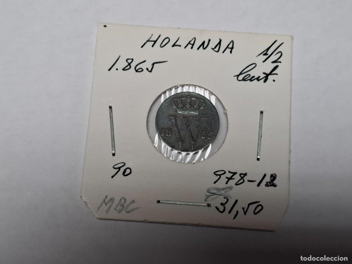 Monedas antiguas de Europa: 1/2 CENT de 1865 KM 90 HOLANDA en MBC - Foto 1