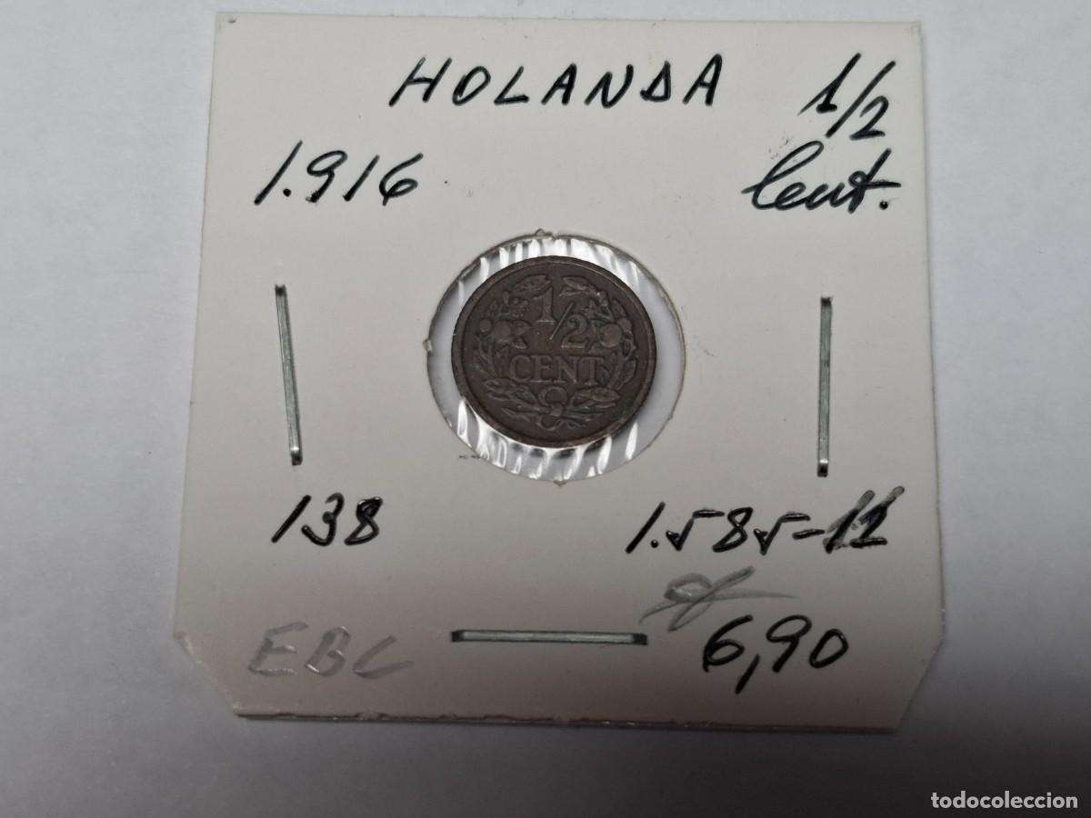 Monedas antiguas de Europa: 1/2 CENT de 1916 KM 138 HOLANDA en EBC - Foto 1