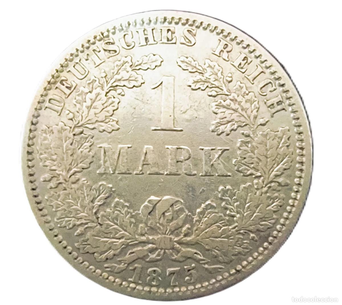 Alte M&uuml;nzen aus Europa: 1 Mark Alemania 1875 A XF/EBC-