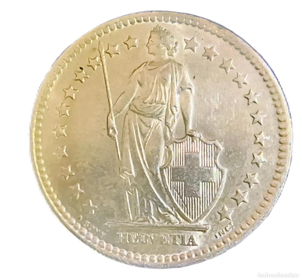 Monnaies anciennes de Europe: 2 Francs Suiza 1964 EBC+/AU