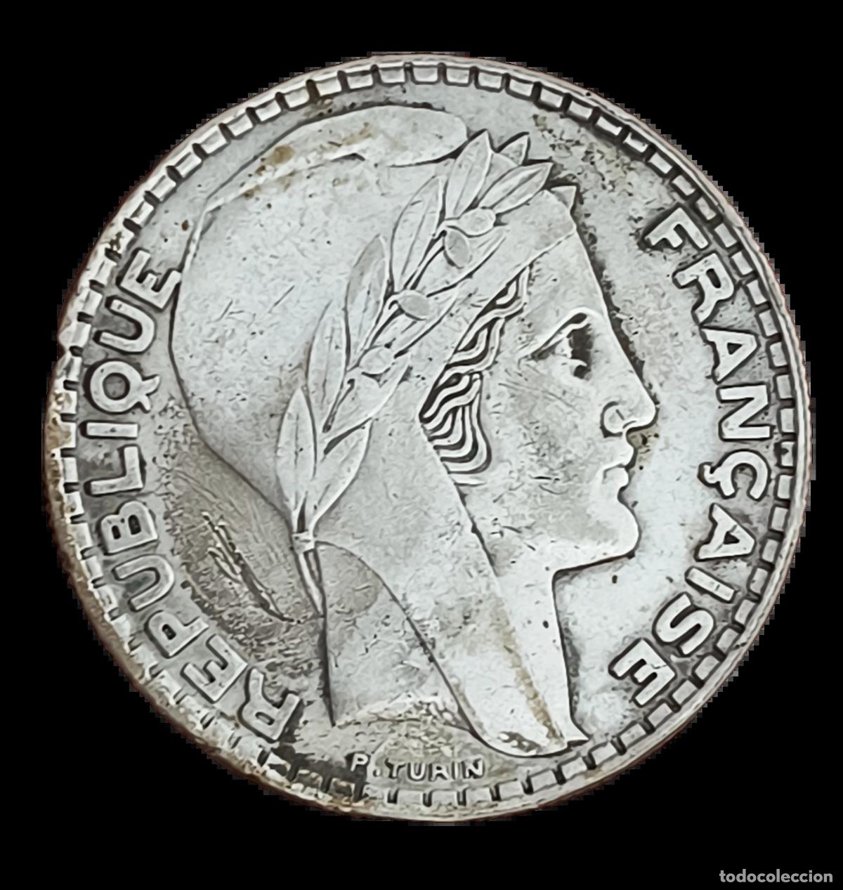 Old Coins of Europe: 20 Francos Francia 1933 MBC