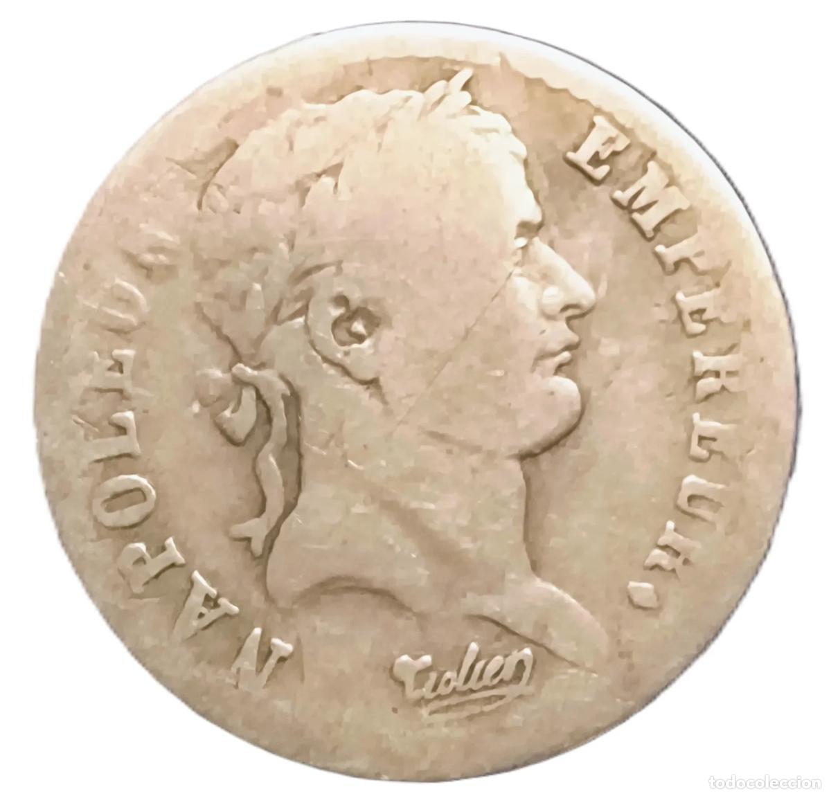 Alte M&uuml;nzen aus Europa: Demi Francs Francia Napole&oacute;n 1808 BB BC+/F