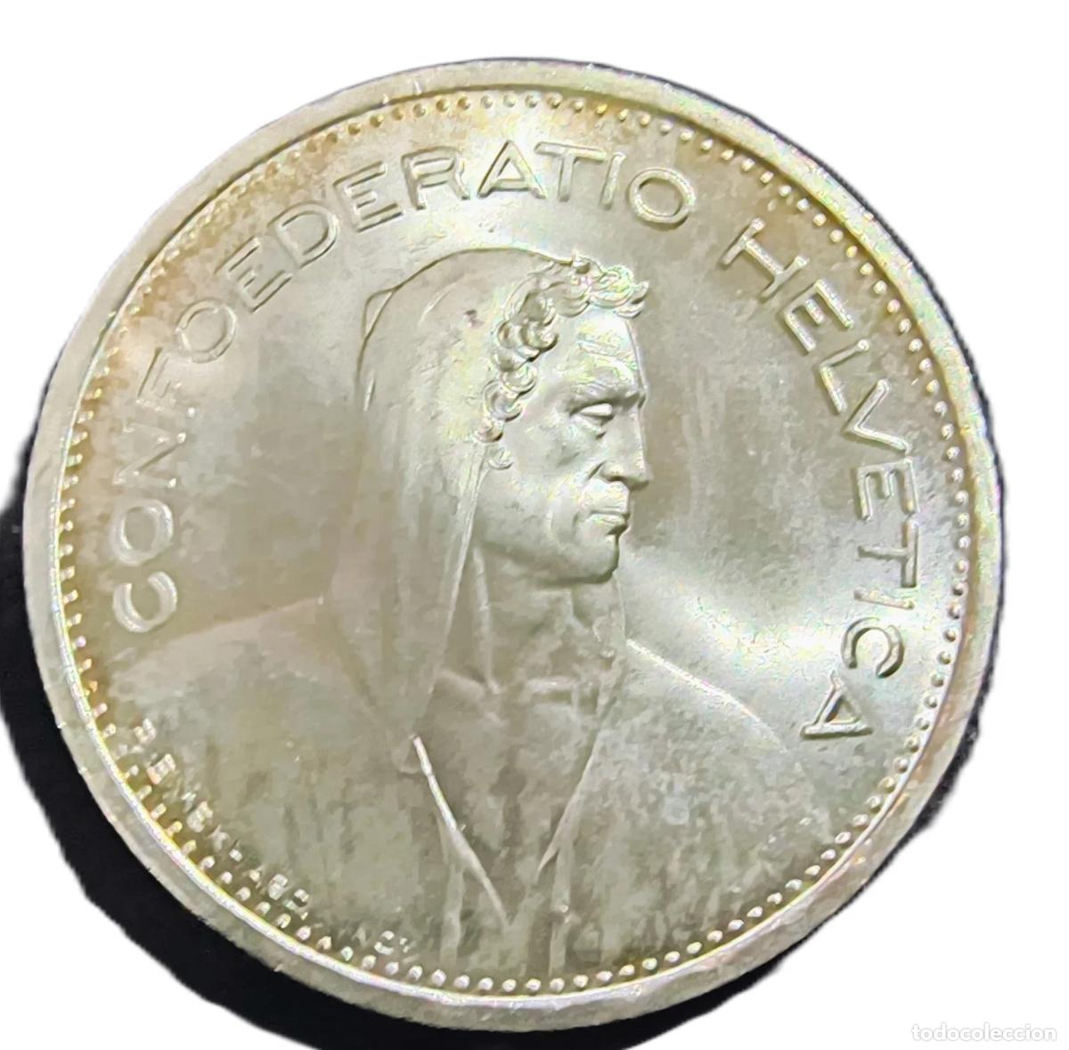 Alte M&uuml;nzen aus Europa: 5 Francs Suiza 1954 EBC+/AU