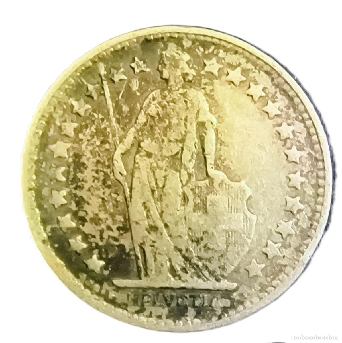 Alte M&uuml;nzen aus Europa: 1/2 Francs Suiza 1914 VF/MBC