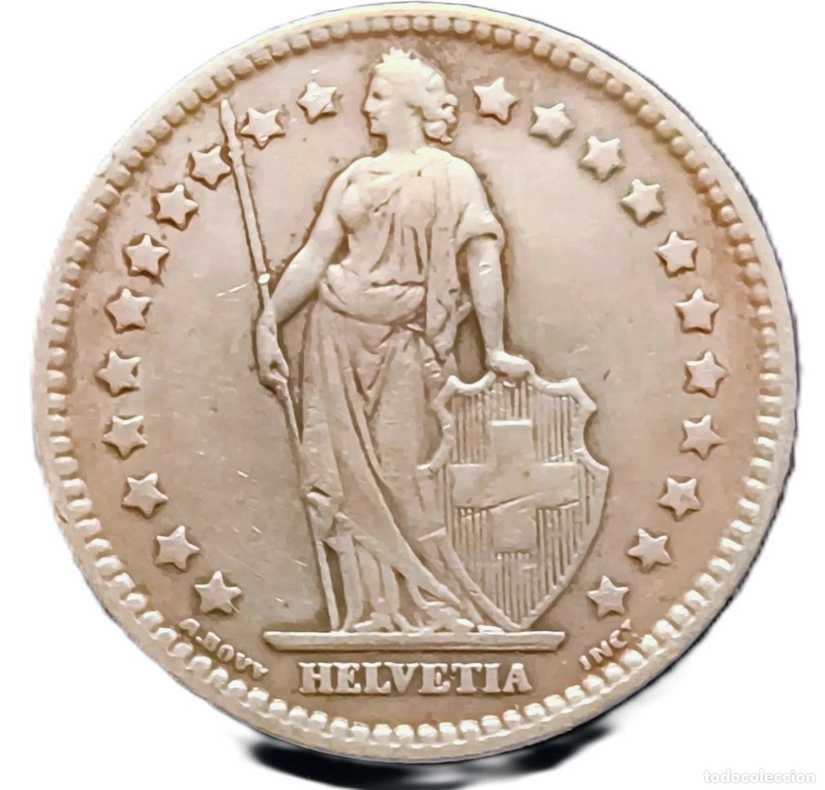 Alte M&uuml;nzen aus Europa: 1 Franc Suiza 1911 VF/MBC