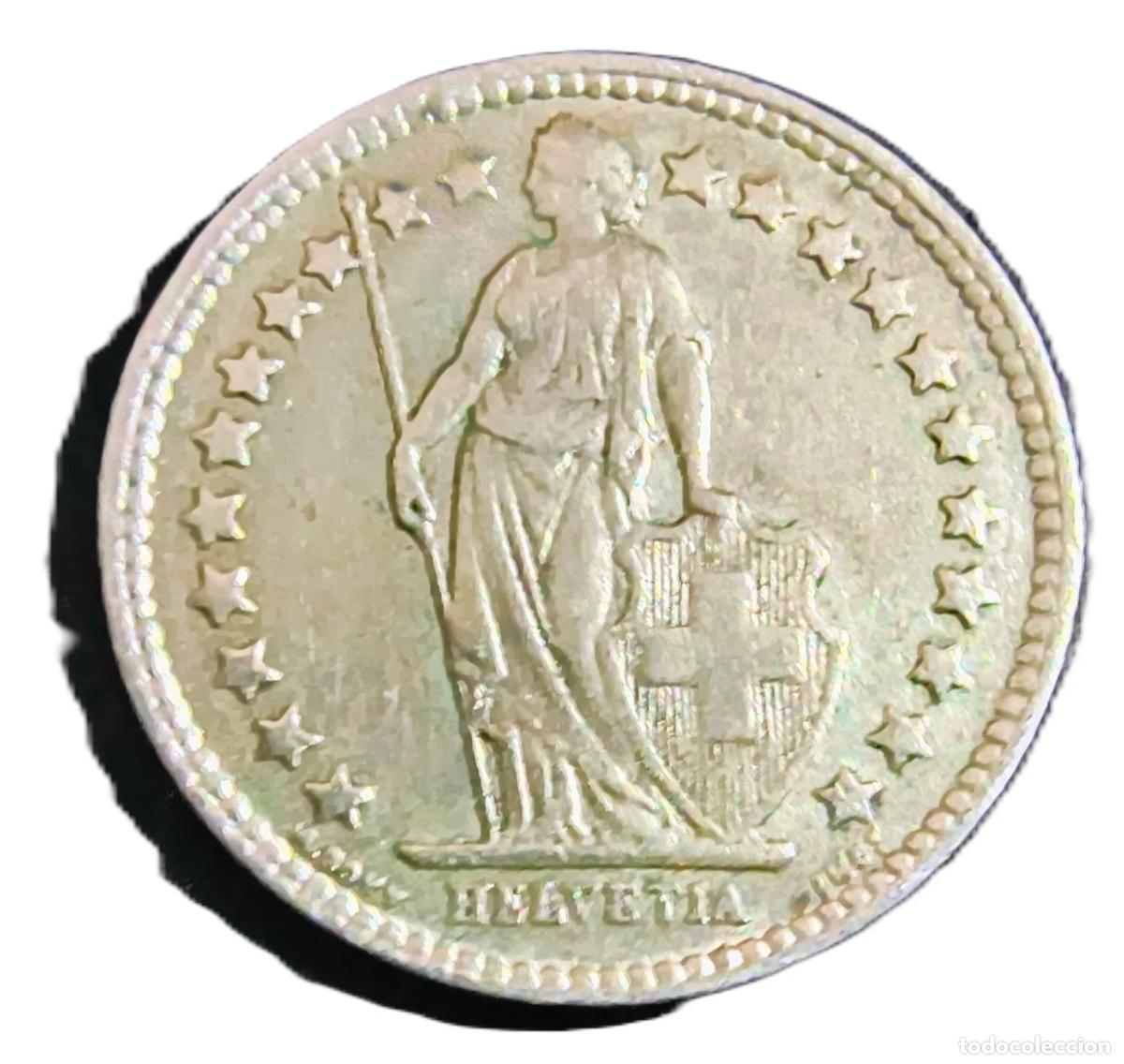 Alte M&uuml;nzen aus Europa: 1/2 Francs Suiza 1945 VF/MBC