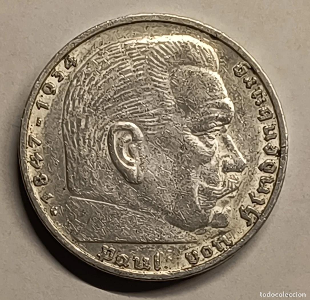 Monete antiche di Europa: 5 Reichsmark 1936-G Hindenburg