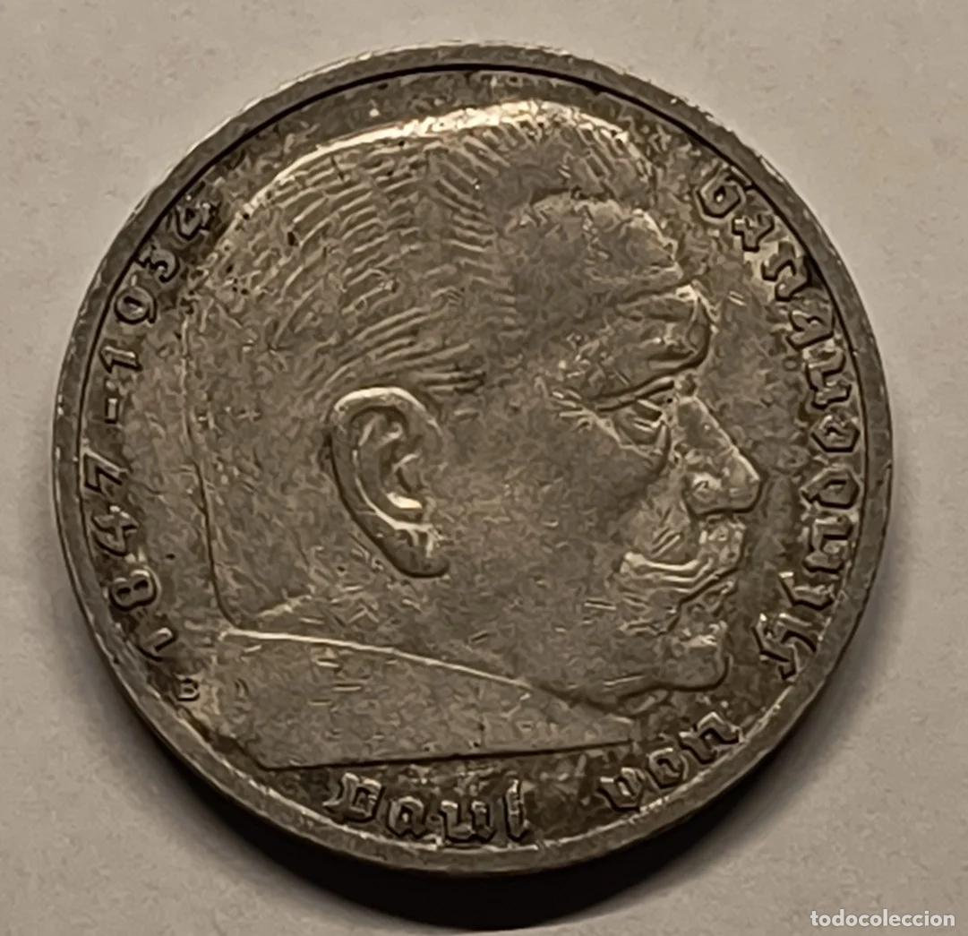 Monedas antiguas de Europa: 5 Reichsmark 1939-B Hindenburg
