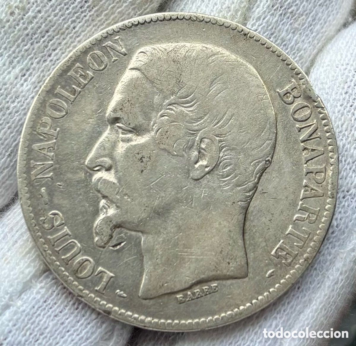 Monedas antiguas de Europa: Moneda PLATA FRANCIA 5 Francos 1852 A. Napoleon