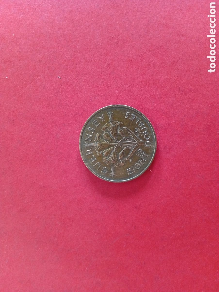 Monedas antiguas de Europa: 8 doubles de Guernsey 1959