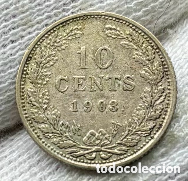 Monedas antiguas de Europa: Moneda PLATA HOLANDA 10 Cents 1903. Pa&iacute;ses Bajos