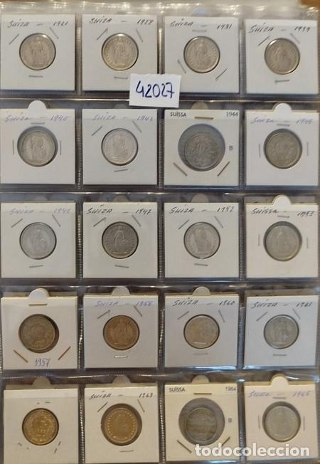 Monedas antiguas de Europa: SUIZA. Colecci&oacute;n de 118 monedas entre 1 cent. y 1 F.S., entre 1907 y 2016. Incluye algunas de Plata