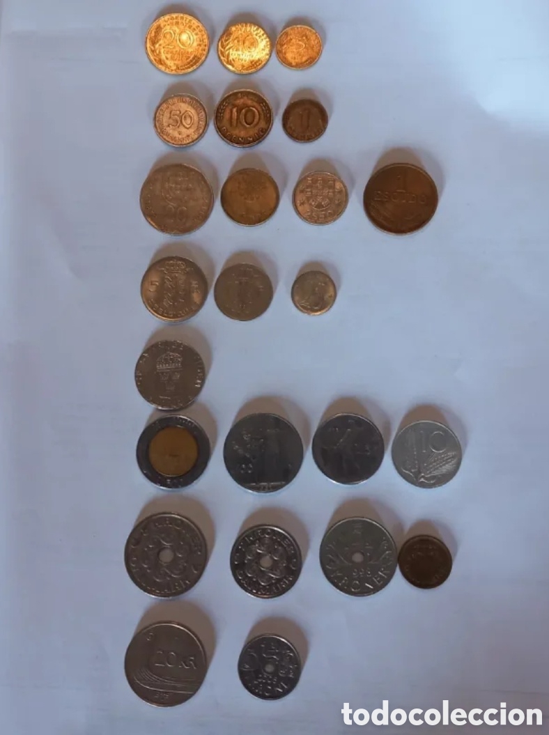 Monedas antiguas de Europa: Lote de 24 monedas Europa pre-Euro