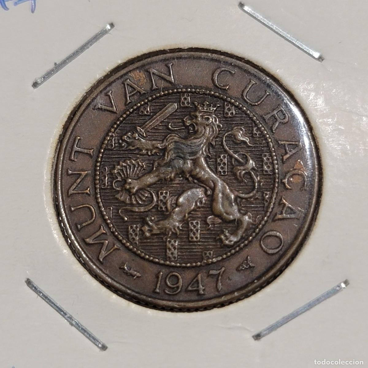 Monedas antiguas de Europa: Moneda 2&frac12; cent, Curazao 1947 - Foto 1
