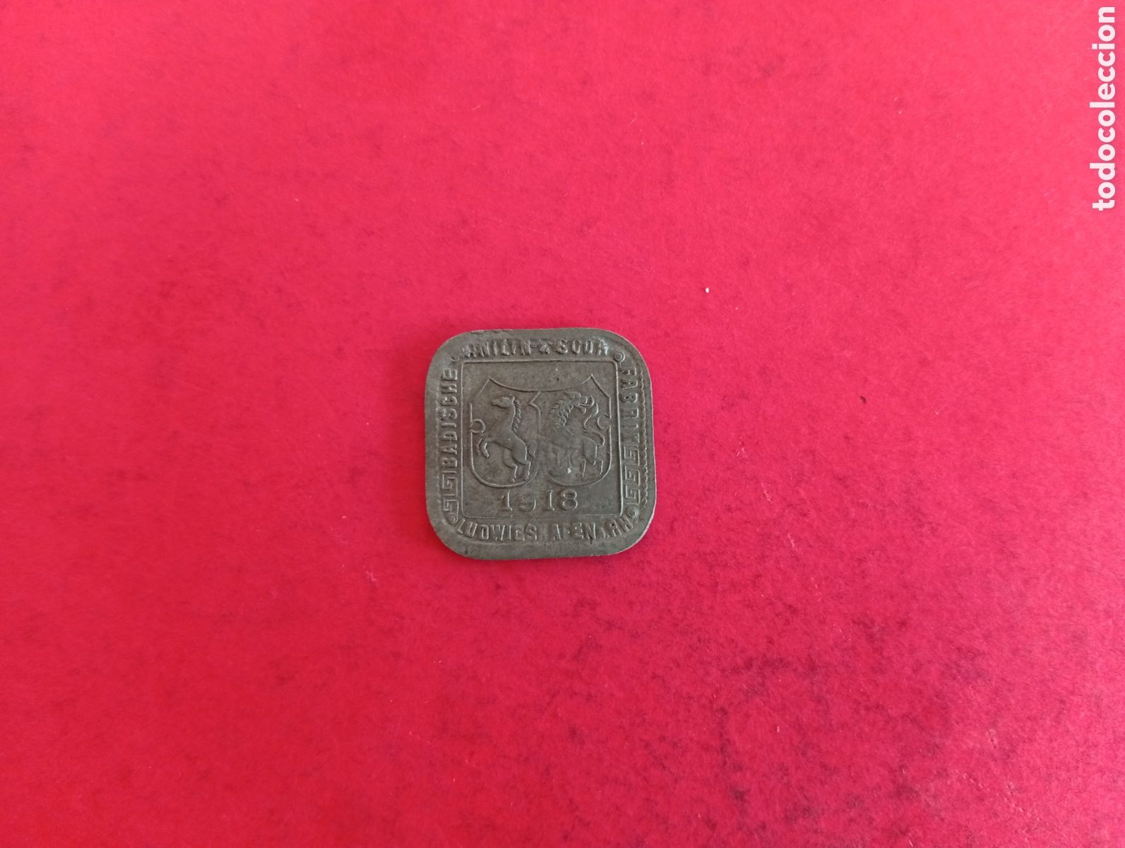 Monedas antiguas de Europa: 10 pfennig moneda de necesidad Alemania 1918