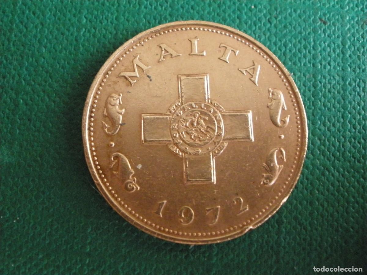 Monedas antiguas de Europa: Moneda Malta 1 centimo 1972 - Foto 2